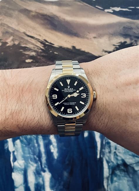 explorer two tone rolex|Rolex explorer 36mm two tone.